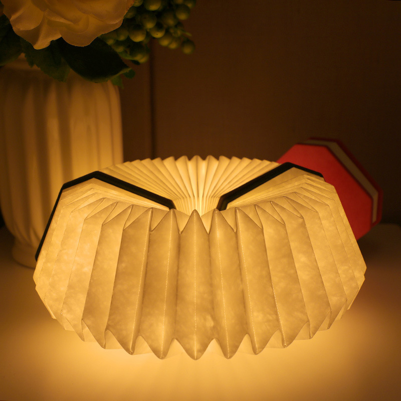 MDNL0051-3D Портативный светодиодный деревянный ночник для книги