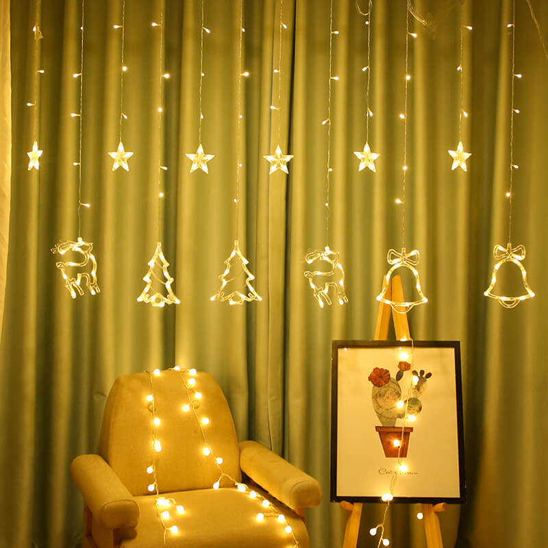 MDLP0005-Рождественские украшения для штор, подвесные светильники