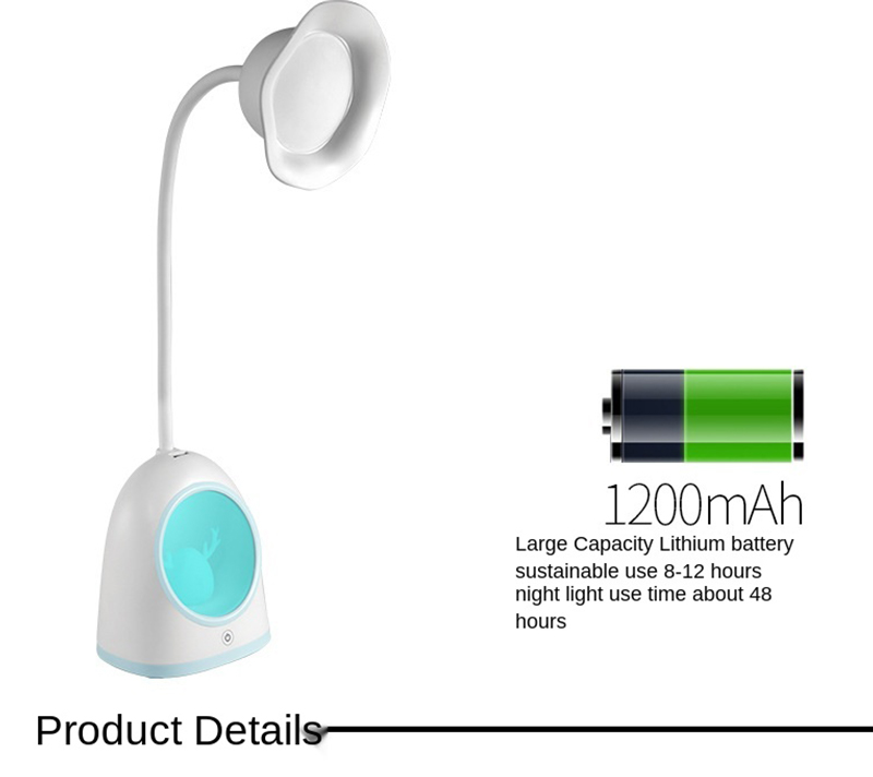 led multi function touch usb charging seven color desk lamp 9